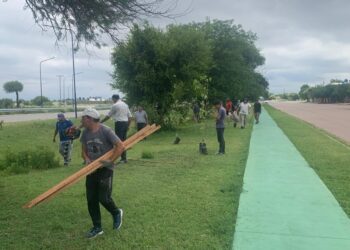 Concluyó la forestación en cercanías del barrio La Ribera de Villa Mercedes