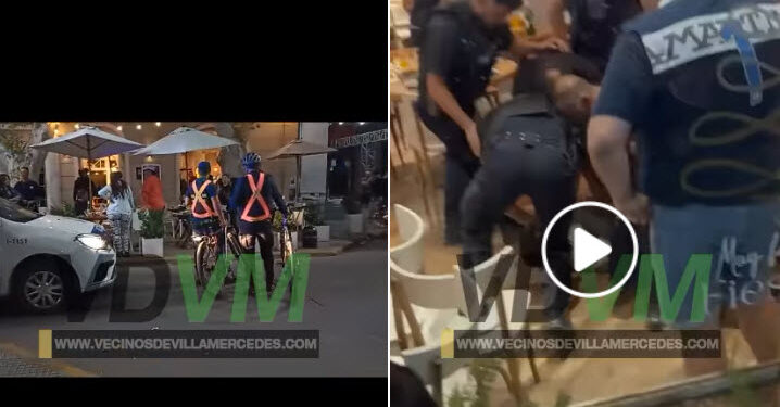 Amplio operativo policial en pleno centro de Villa Mercedes por un individuo que habría provocado destrozos en un local.