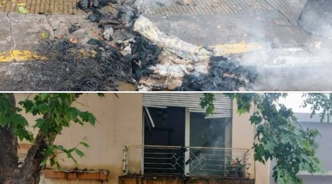 Rescataron a dos hombres durante el incendio de un departamento