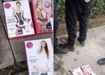Robo productos de lencería erótica, fue detenido