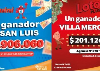 Dos nuevos súper millonarios con el Quini 6 y el Loto Plus en San Luis y Villa Mercedes.