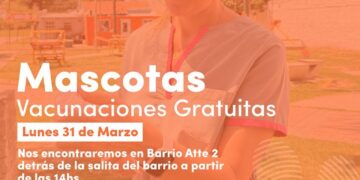 Vacunaciones gratuitas para mascotas este lunes