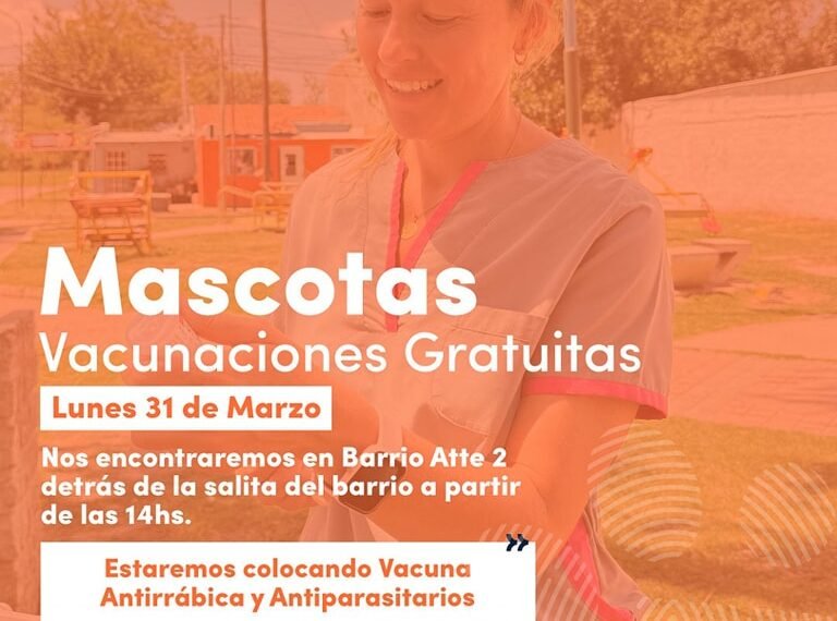 Vacunaciones gratuitas para mascotas este lunes