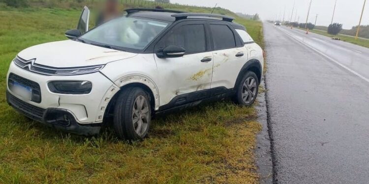 Un automóvil chocó contra un cerdo en la Autopista de las Serranías Puntanas