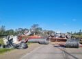 Un hombre resultó herido tras el vuelco de un camión en la Autopista de las Serranías Puntanas