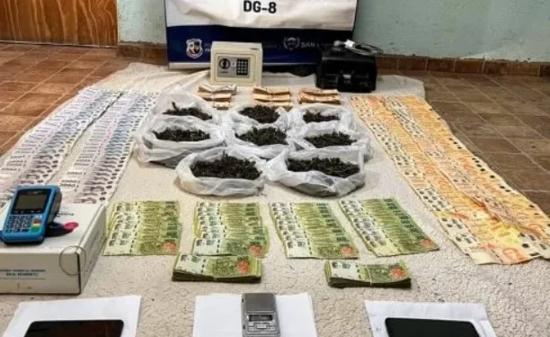 Incautaron droga valuada en más de 7 millones de pesos y detuvieron a cuatro personas