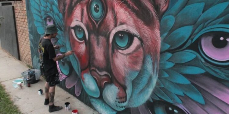 Un mural de Villa Mercedes compite para ser elegido el mejor del mundo