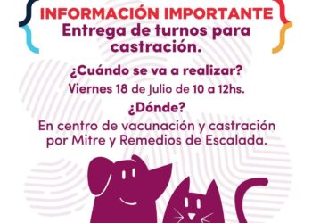 Turnos para castración de animales