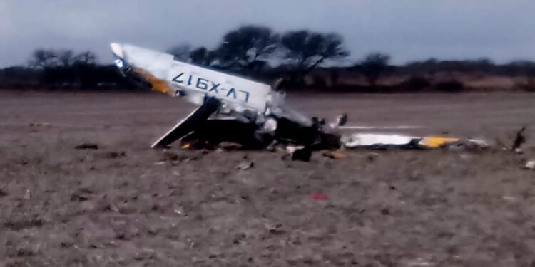 Urgente: cayó una avioneta entre Villa Mercedes y Justo Daract. Falleció el piloto y único ocupante
