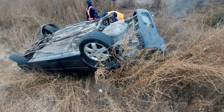 Dos personas fueron hospitalizadas tras el vuelco de un automóvil en la Autopista de las Serranías Puntanas