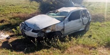 Un joven sufrió una fractura tras el vuelco de un automóvil en la Autopista de las Serranías Puntanas