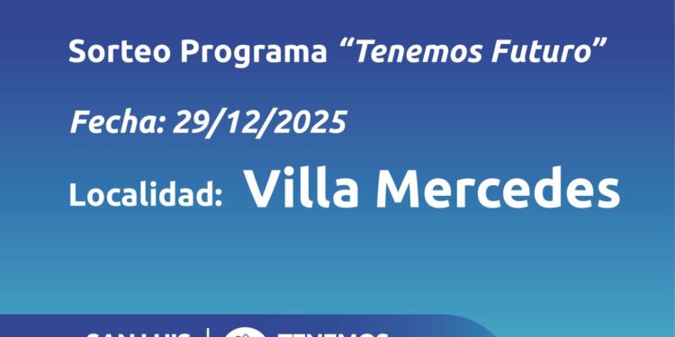 Viviendas: Resultados del sorteo de los inscriptos al Plan Tenemos Futuro correspondiente a Villa Mercedes