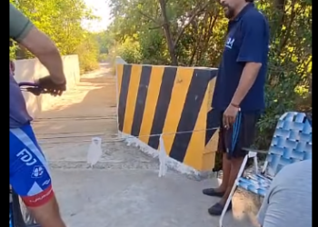 “El peaje” improvisado que un vecino le puso a quienes querían acceder al dique Vulpiani, generó polémica