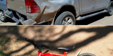 Siniestro vial involucró a un menor y un conductor de camioneta el cual dio positivo de alcohol en sangre