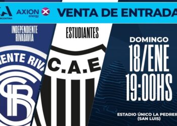 Información sobre la venta las entradas para el partido de Copa Argentina en La Pedrera entre Independiente de Rivadavia y Estudiantes de Bs. As.