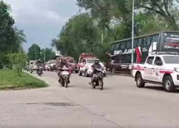 Así llegaban los bomberos de San Luis que participaron en la lucha contra los incendios en el sur del país