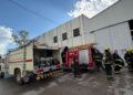 Bomberos asistieron en un incendio en una fábrica
