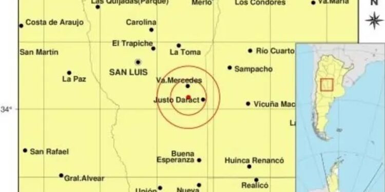 Leve temblor, pero temblor al fin, en Villa Mercedes