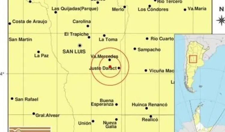 Leve temblor, pero temblor al fin, en Villa Mercedes