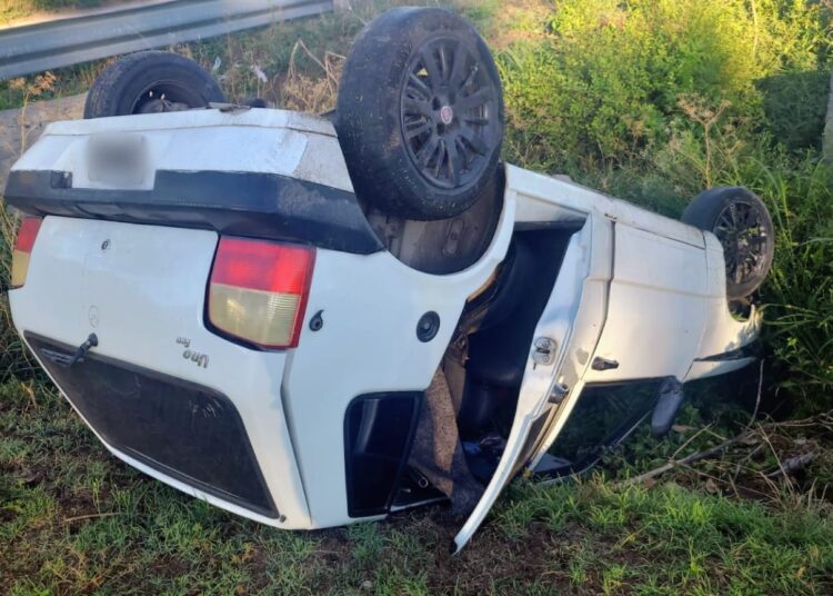 Vuelco y alcotest positivo