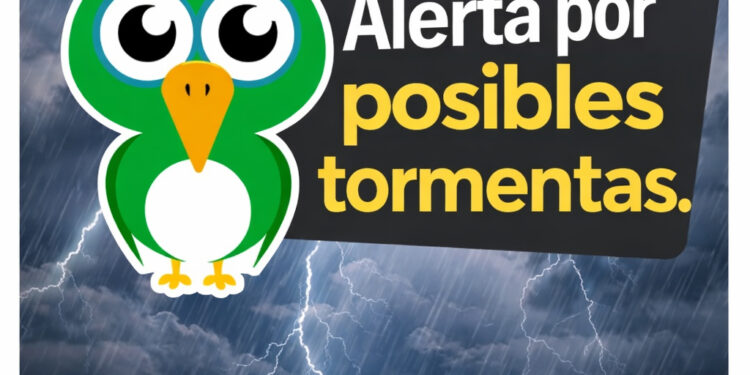 Alerta Meteorológico por tormentas para del Departamento Pedernera y Dupuy