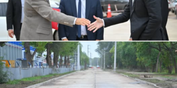 Respaldo al sector: Pavimentaron un acceso a la zona industrial de Villa Mercedes