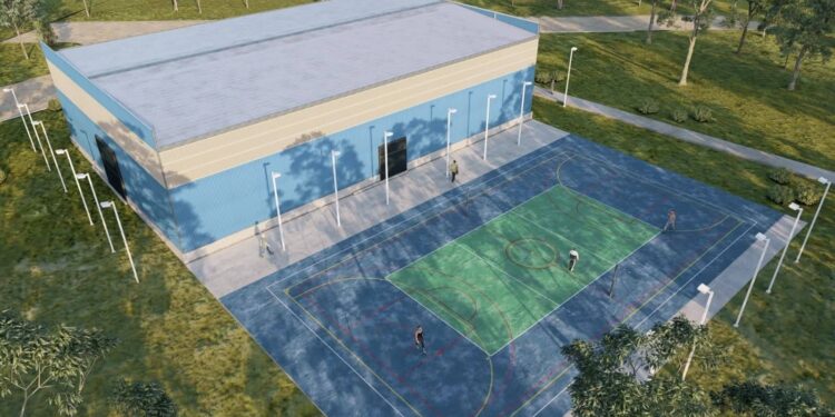 Comienza la construcción del polideportivo en el Parque El Lago