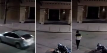 Accidente y huída quedó registrado en las cámaras