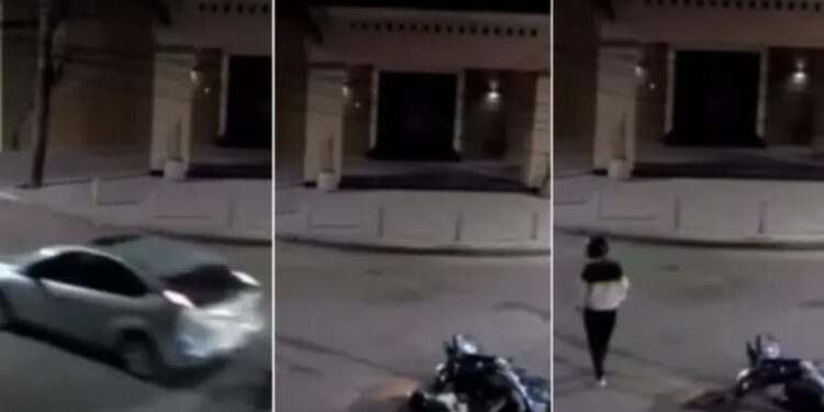 Accidente y huída quedó registrado en las cámaras