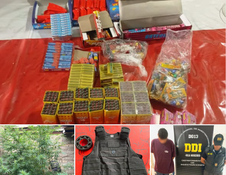 Allanamientos en Villa Mercedes: investigaban el uso ilegal de armas y demoraron a un joven