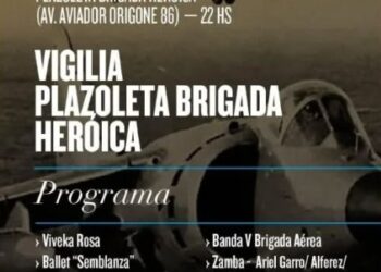 Un flyer que generó polémica. Desde un área municipal, ilustraron con aviones que usó la Fuerza Área Inglesa, la convocatoria a la Vigilia por Malvinas