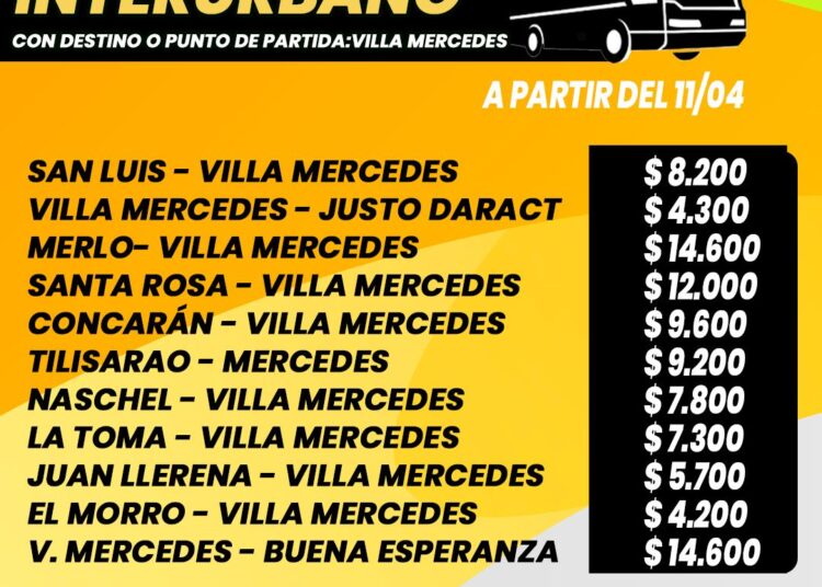 Aumenta el Interurbano desde este sábado