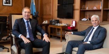 Claudio Poggi se reunió en Casa Rosada con Diego Santilli