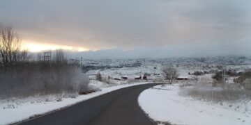 Paisajes de San Luis en esta jornada de nieve