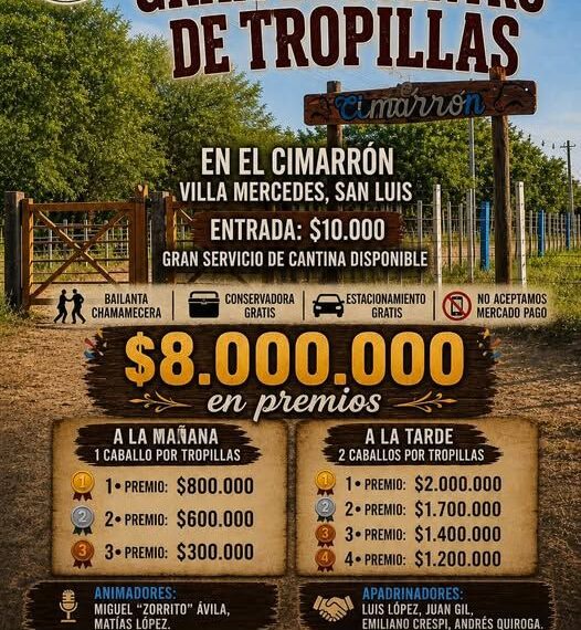 Villa Mercedes vivirá el Gran Encuentro de Tropillas en el marco de los festejos patrios