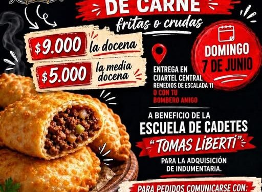 Bomberos Voluntarios del Cuartel El Fortín realizarán una jornada solidaria para colaborar con la Escuela de Cadetes “Tomás Liberti”