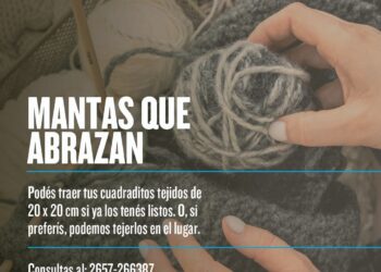 Invitan a participar del taller solidario “Mantas que Abrazan”