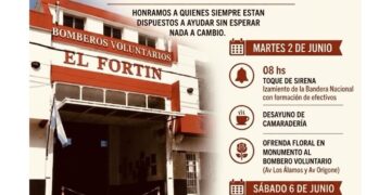 Bomberos Voluntarios “El Fortín” celebrarán el Día Nacional del Bombero Voluntario con distintas actividades