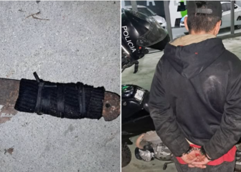 Demoraron a un hombre armado con un cuchillo en la vía pública
