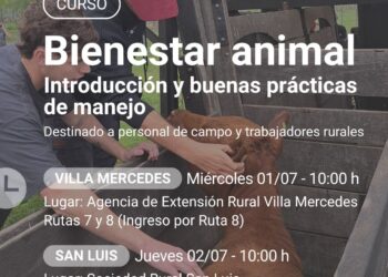 Dictarán una capacitación gratuita sobre bienestar animal para trabajadores rurales en San Luis y Villa Mercedes
