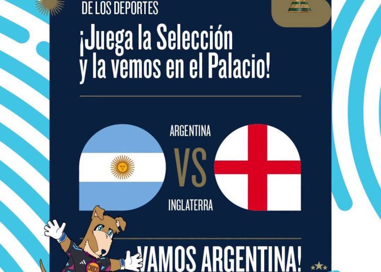 La Municipalidad de Villa Mercedes invita a vivir la semifinal del Mundial con una pantalla gigante en el Palacio de los Deportes