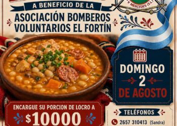 El Cuartel de Bomberos Voluntarios El Fortin realiza una venta de locro para recaudar fondos para la institución
