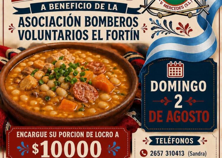 El Cuartel de Bomberos Voluntarios El Fortin realiza una venta de locro para recaudar fondos para la institución