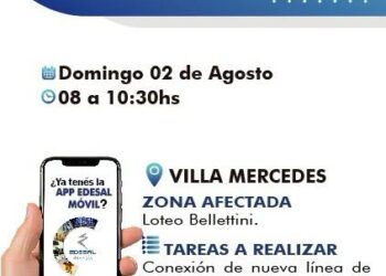 Corte programado del servicio eléctrico este domingo