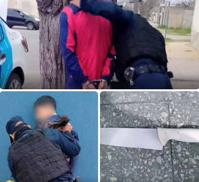 Demoraron a dos sujetos que protagonizaron una riña en la vía pública; uno de ellos portaba un arma blanca