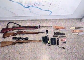 Secuestraron armas de fuego durante un control policial