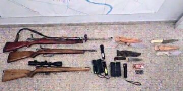 Secuestraron armas de fuego durante un control policial