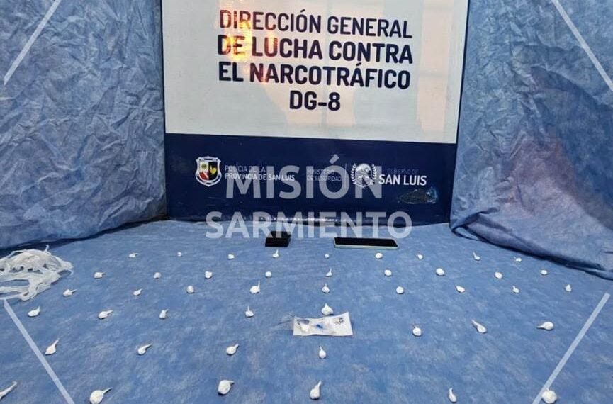 Justo Daract: la Policía anuló un centro de venta y distribución de drogas, incautó sustancia valuada en casi un millón de pesos y detuvo a un sujeto