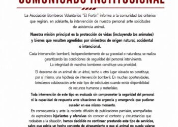 Comunicado del Cuartel de Bomberos El Fortín